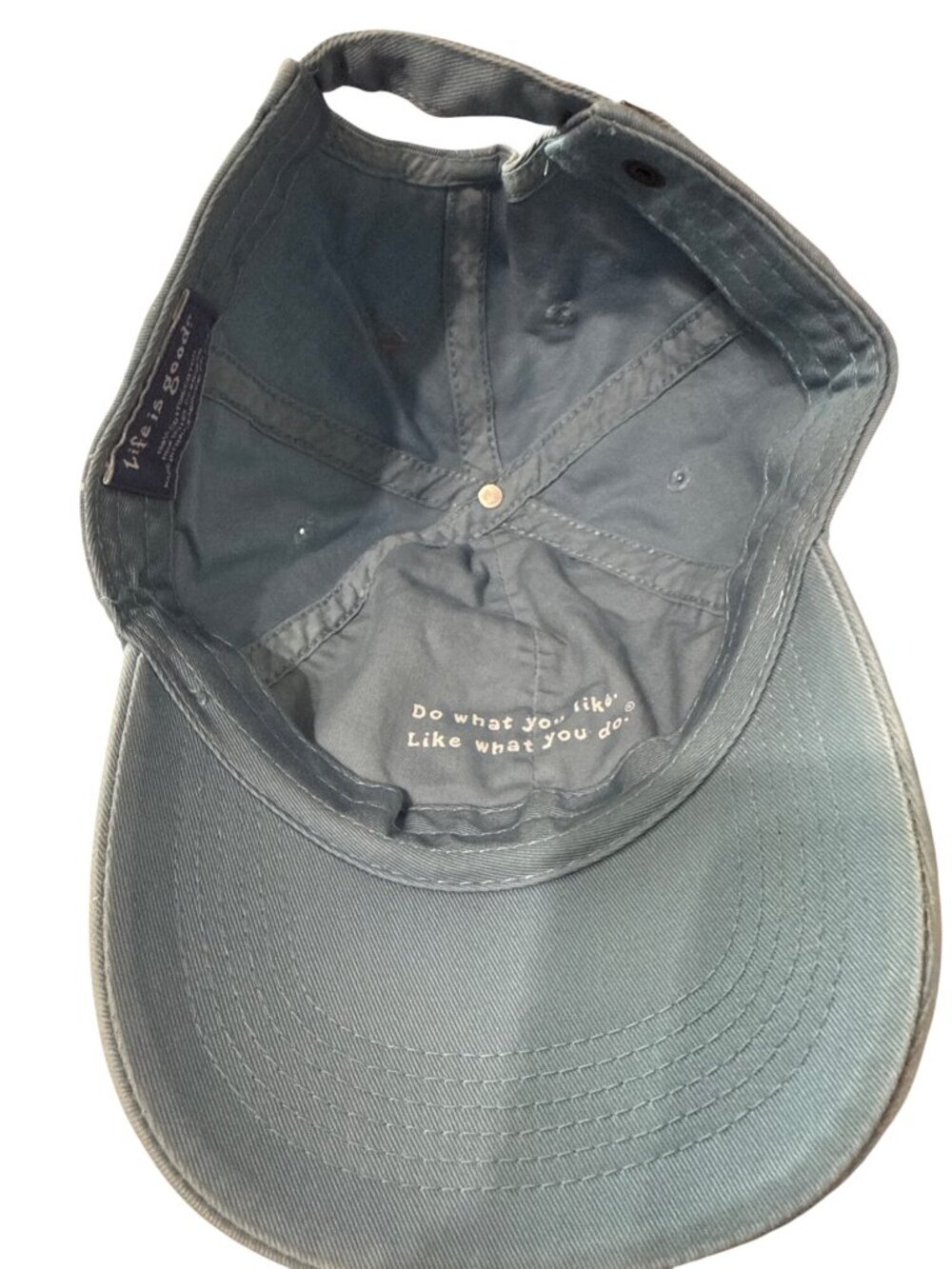 Life Is Good Womens Blue Cotton Baseball Hat Adjustable Strap "Flag" 4th of July - Picture 5 of 7
